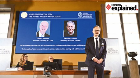 artificial intelligence, Nobel Prize in Physics, Nobel Prize, Physics, John Hopfield, Geoffrey Hinton, Indian express news, current affairs
