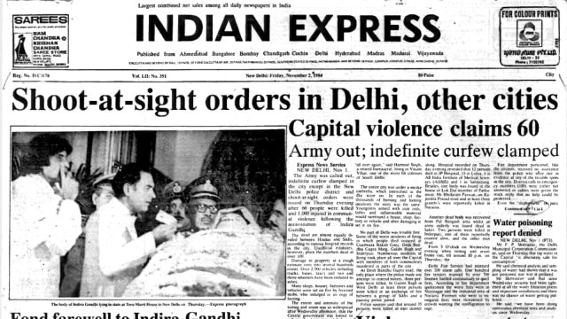 Shoot-at-sight Orders, Farewell, Mrs Gandhi, Delhi police, Indira Gandhi, Indira Gandhi assassination, Chandigarh censored, editorial, Indian express, sentiment  news, amerind  explicit  editorial