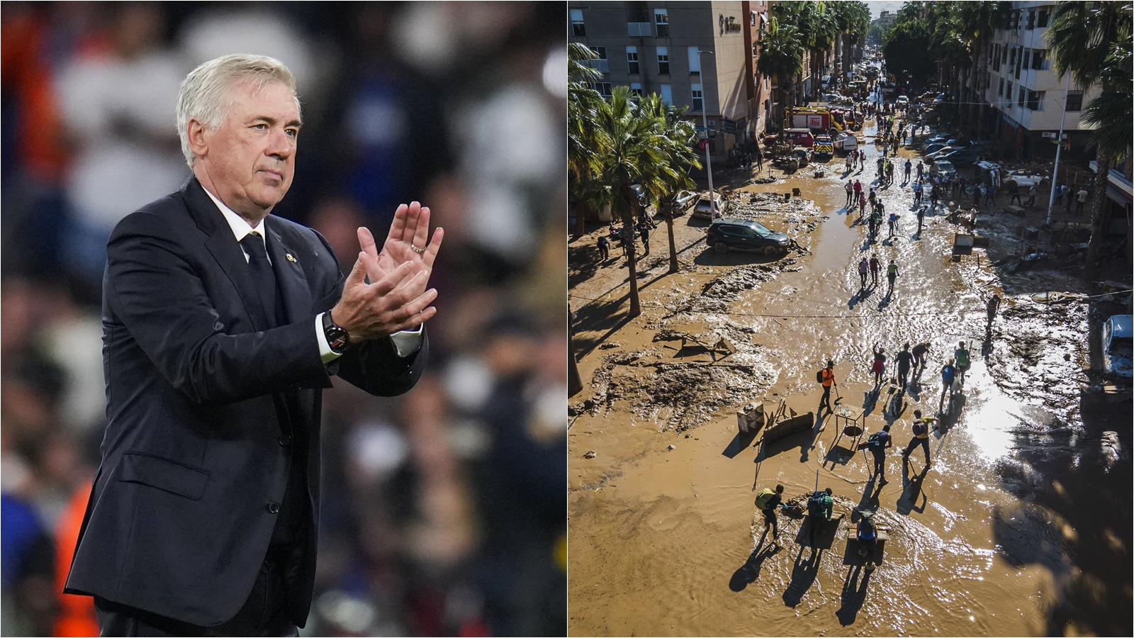 Nobody wanted to play: Real Madrid manager Carlo Ancelotti wants football in Spain to be suspended in wake of Valencia flash floods