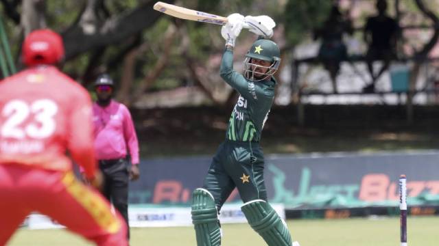Saim Ayub scores 3rd fastest ODI century for Pakistan in match vs Zimbabwe