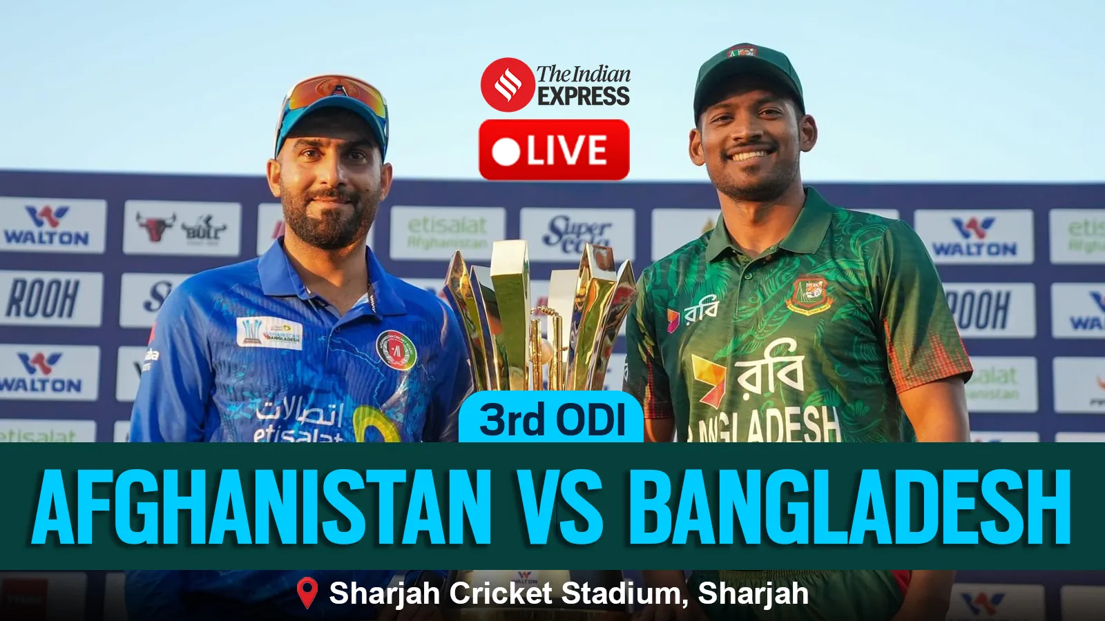 Bangladesh vs Afghanistan 3rd ODI, LIVE Cricket Score: BAN win toss, opt to bat first against AFG at Sharjah