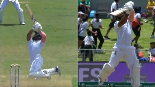 Temba Bavuma uppercut six vs SL