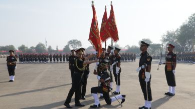 General Upendra Dwivedi congratulated all ranks, particularly the honoured battalions, and commended the professionalism of the Mechanised Infantry in both war and peace. (Express Photo)
