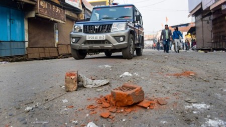 Days after Murshidabad clash, stones pelted at district magistrate’s car