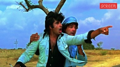 Dharmendra and Amitabh Bachchan in a still from Sholay