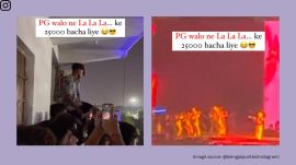 Fans watch Diljit Dosanjh's Jaipur concert from PG's balcony (Image source: @beingjaipurites/Instagram)