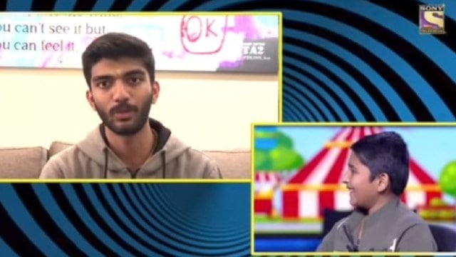 Gukesh amazed  Arjun Agarwal, who is simply a sixth-grader from Chhattisgarh, with a video connection   connected  Kaun Banega Crorepati. (Screengrab via Sony)