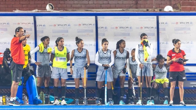 Members of the Indian women's hockey team at a training session. (PHOTO: Hockey India)