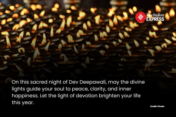 Happy Dev Deepawali 2024! (Designed by Abhishek Mitra/Indian Express)