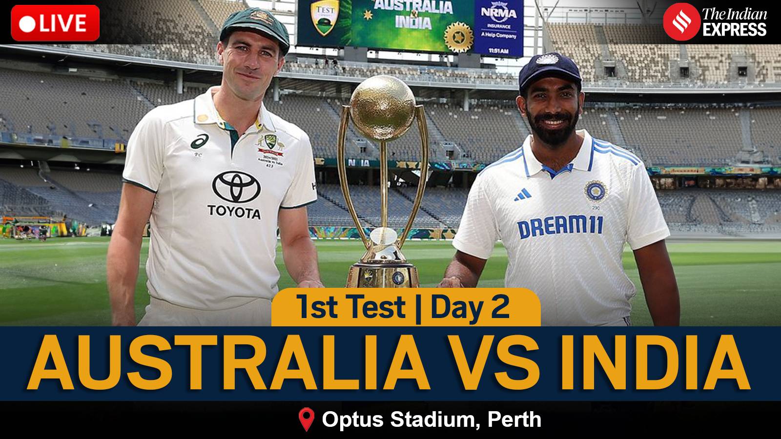 India vs Australia Highlights 1st Test Day 2 IND 172 0 at Stumps vs AUS lead by 218 runs in Perth Cricket News The Indian Express