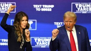 Kristi Noem with Donald Trump