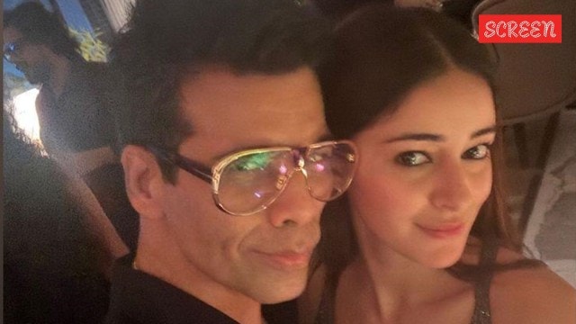 Ananya Panday and Karan Johar