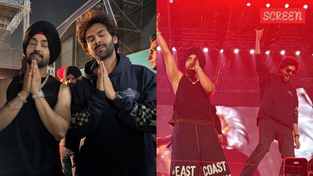 Kartik Aaryan joins Diljit Dosanjh connected  his Ahmedabad concert