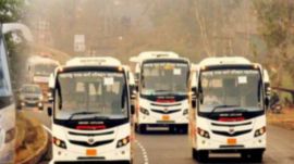 diesel bus The MSRTC plans to establish its own LNG fuel station to ensure uninterrupted operations of the converted LNG buses. (Express file)