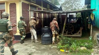 Security personnel during search operation in Manipur. (PTI Photo)