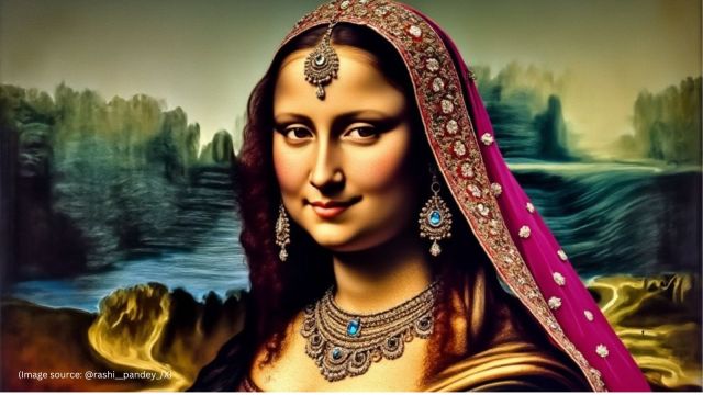 Delhi University student creates Indian version of Mona Lisa using AI
