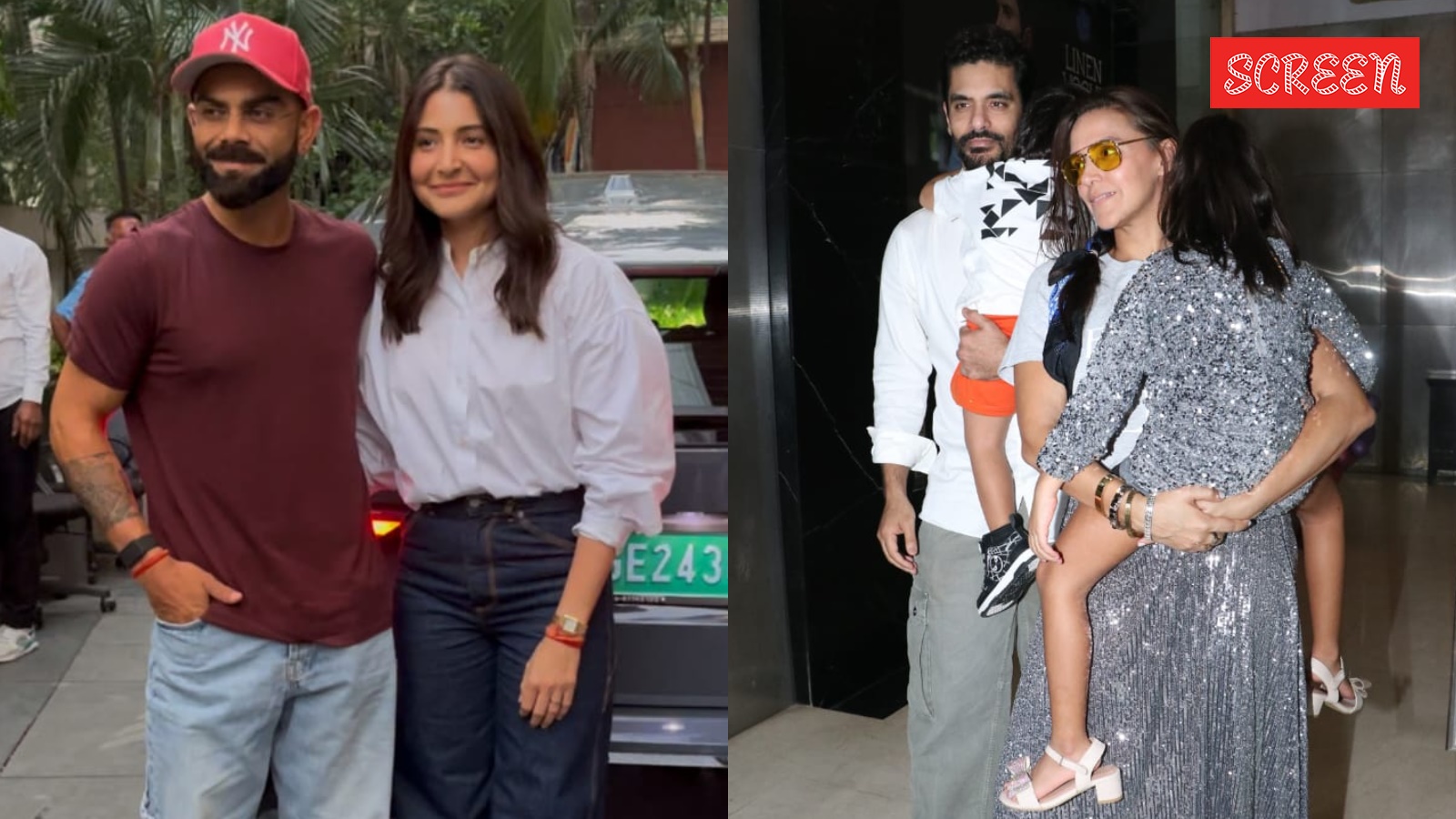 Virat Kohli-Anushka Sharna, Soha-Kunal attend Neha Dhupia-Angad Bedi’s daughter’s birthday bash. Watch | Bollywood News Virat Kohli-Anushka Sharna, Soha-Kunal attend Neha Dhupia-Angad Bedi’s daughter’s birthday bash. Watch | Bollywood News