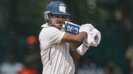 Shreyas Iyer in action for Mumbai in the Ranji Trophy. (PTI)