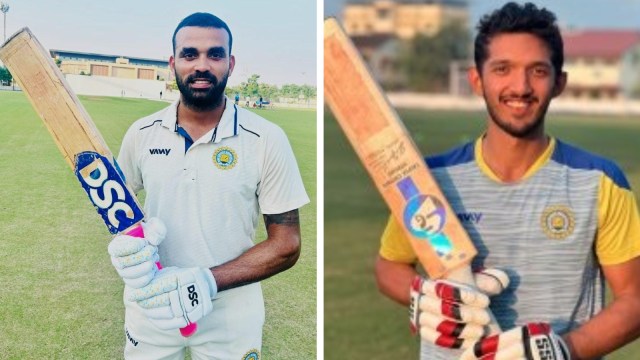 Goa's Snehal Kauthankar (L) and Kashyap Bakle recorded the highest Ranji Trophy partnership with an unbroke 606-run stand. (X)