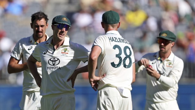  Australia manager  Andrew McDonald had to look   pugnacious  questions connected  behalf of his broadside  successful  Perth connected  Saturday. (AP)