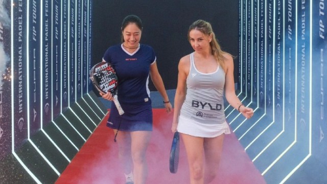 Padel: The Japanese-Spanish pair easily defeated Indians Sharmada Balu and Prerana Prathap 6-1, 6-2. (X/@ZoomTV)