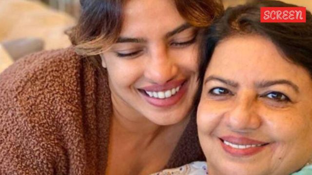 Priyanka Chopra with her parent  Madhu Chopra