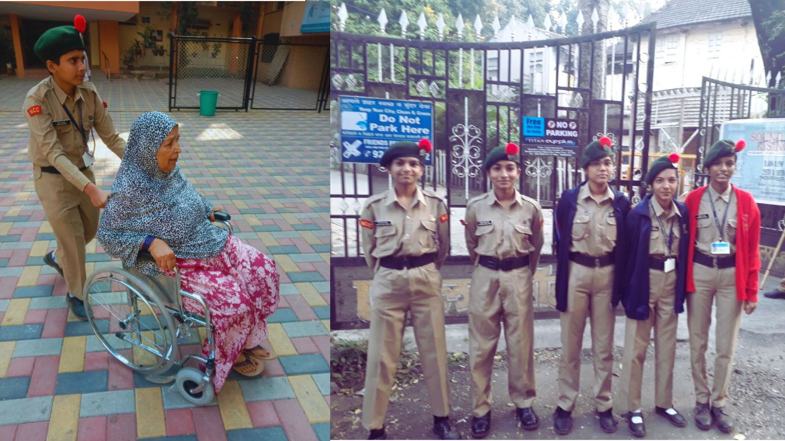 Over 30 NCC cadets from Pune’s Poonawalla school assist elderly persons at polling booths