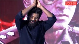 Sivakarthikeyan gets emotional in Amaran success meet. Image Courtesy: YouTube Screengrab