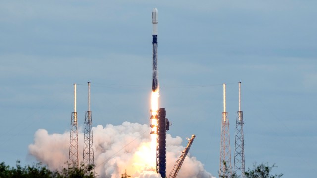 SpaceX Falcon 9 rocket launches ISRO satellite