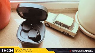 The Audio-Technica ATH-SQ1TW features a minimalist design that offers maximum comfort. (Image: Nandagopal Rajan/The Indian Express)