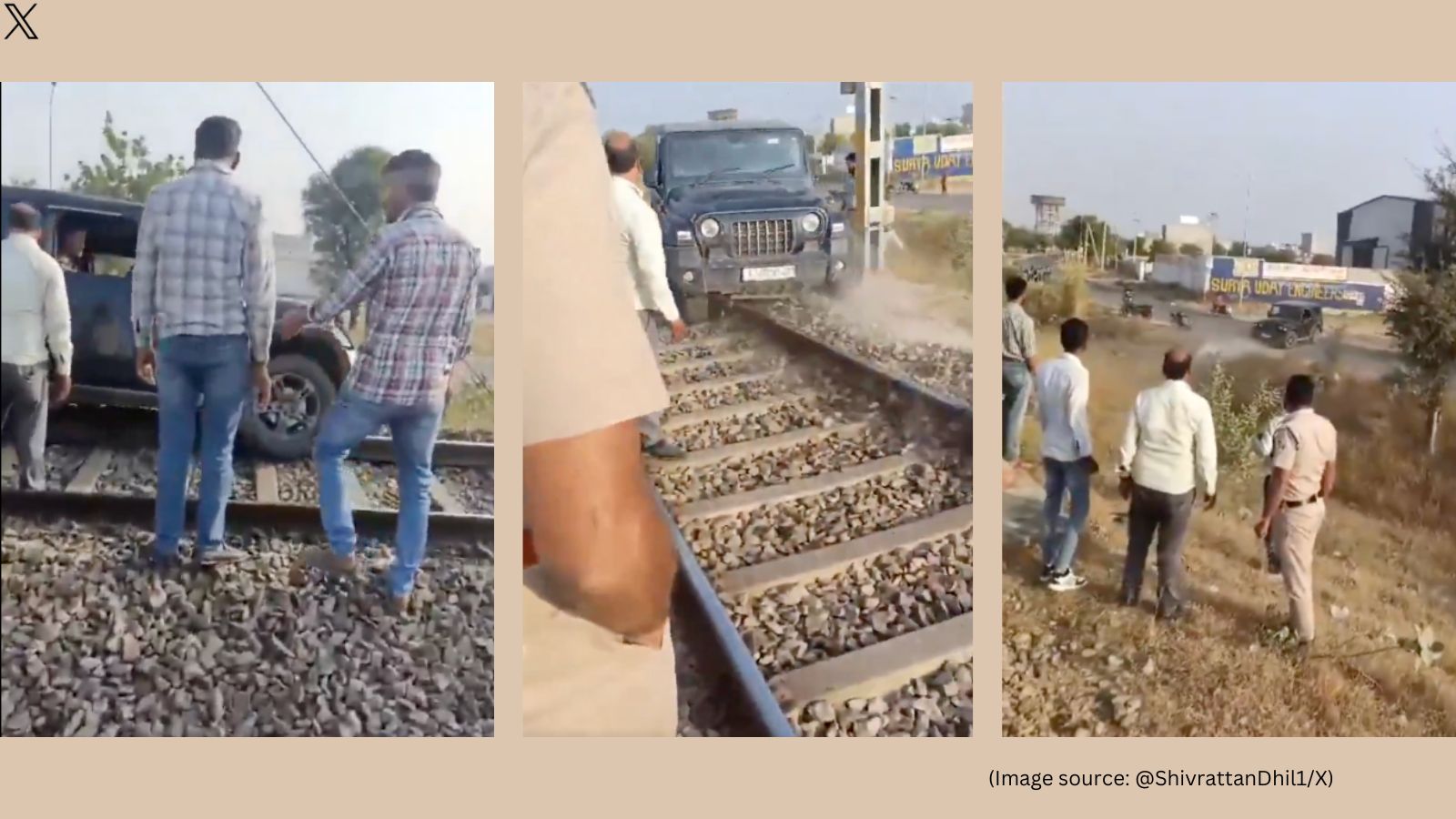 Watch: Drunk man drives SUV on railway tracks for reel video, loco ...