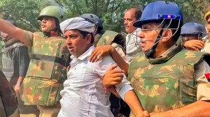 SDM Slap Row: Independent candidate Naresh Meena being arrested after he had allegedly slapped Malpura SDM