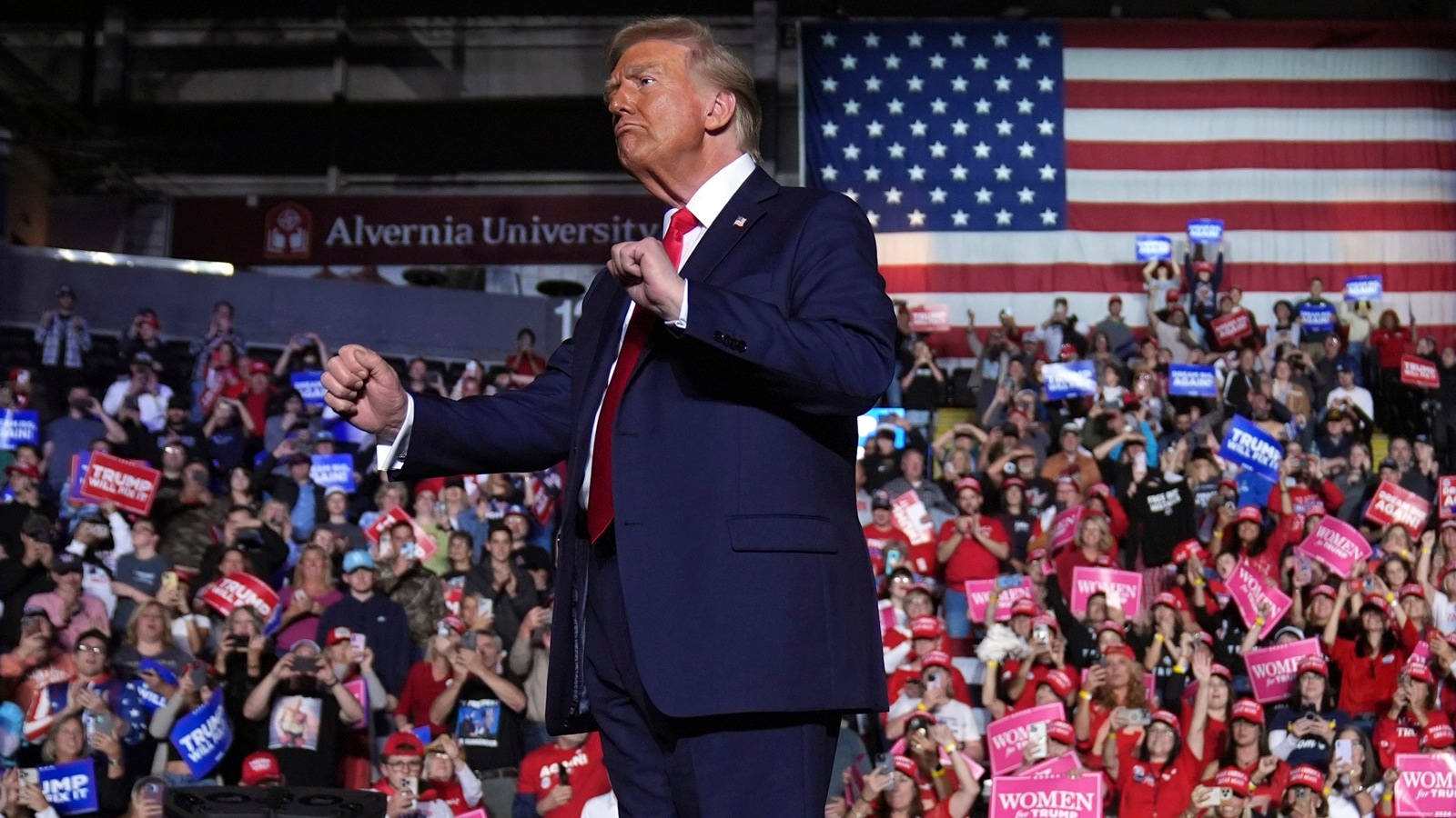 Trump campaign defends ‘shoot through the fake news’ comment on Election Day eve
