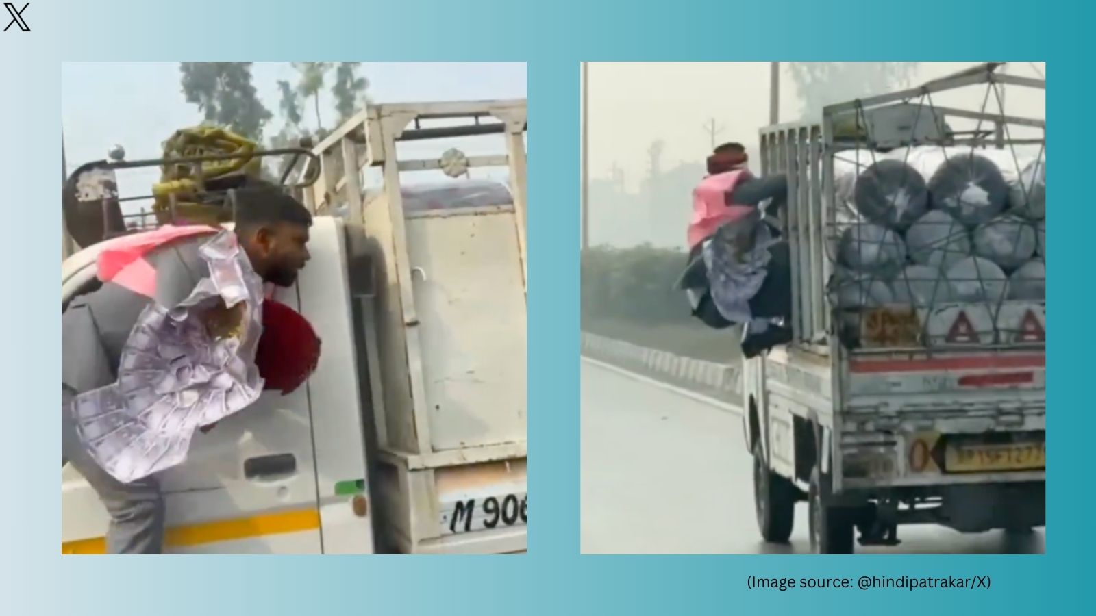 Daredevil groom hangs outside moving truck to chase down wedding thief in viral video