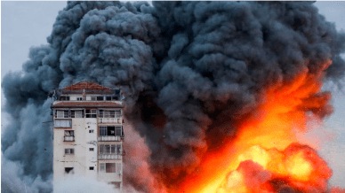 Israel launches another airstrike on Beirut, targeting Hezbollah. Multiple explosions rock the Lebanese capital, causing significant damage and raising tensions in the region.