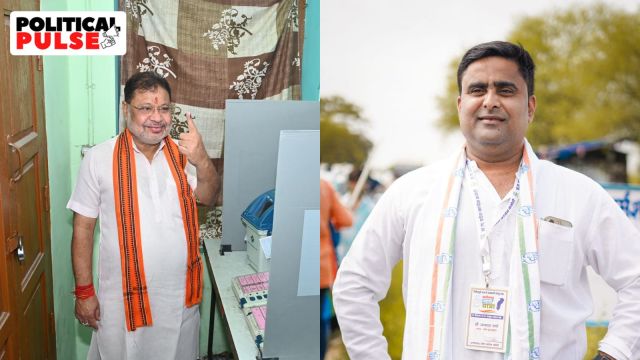 BJP campaigner  Sunil Kumar Soni and Congress campaigner  Akash Sharma