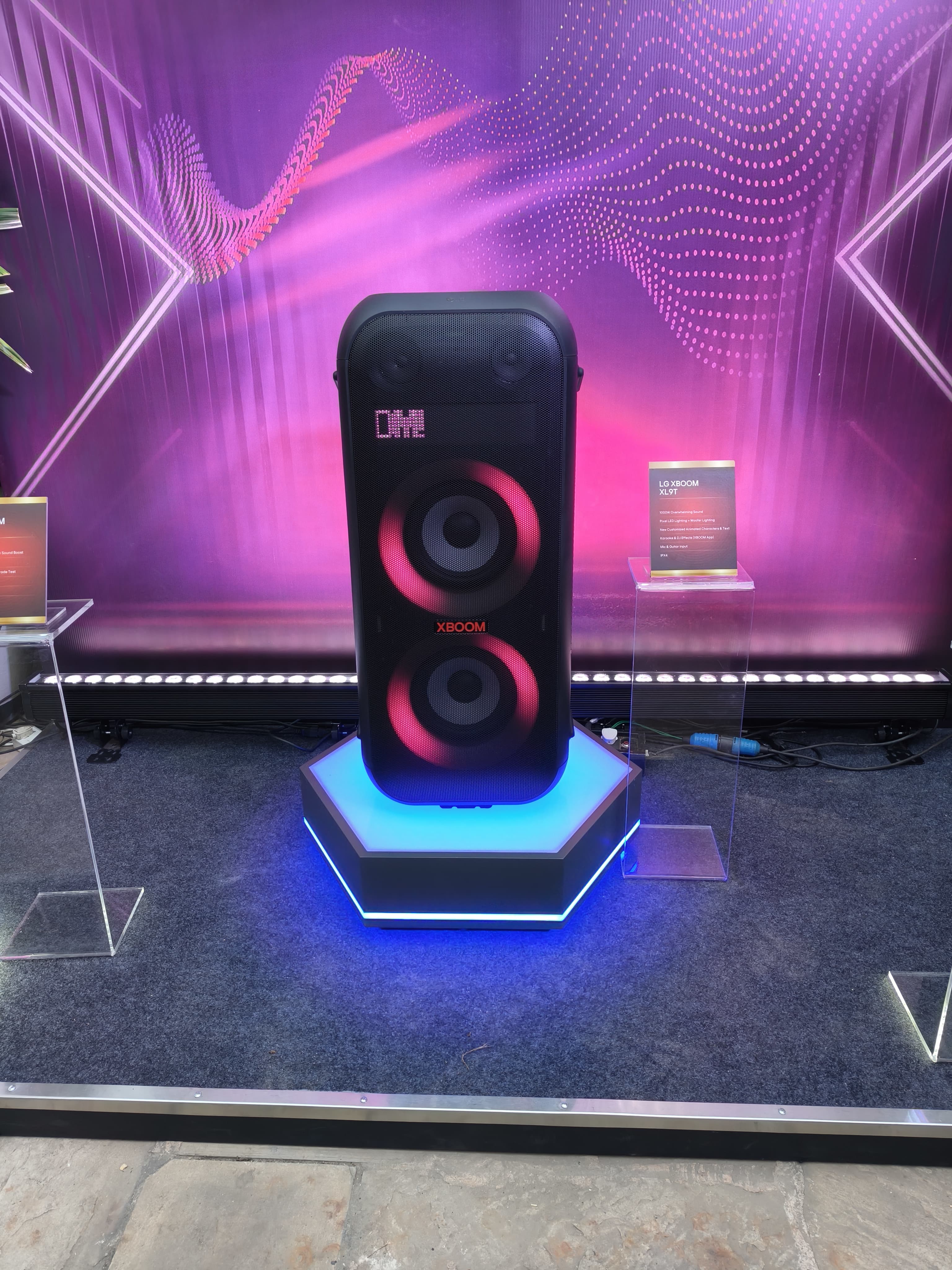 The XBOOM XL9T is a 1000W speaker with LED lights and a pixel screen that can display personalised messages.