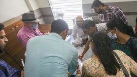 Situation at Khyati Multi-speciality hospital in Ahmedabad. Express Photo By Bhupendra Rana