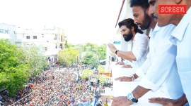 When Allu Arjun visited, hundreds of people gathered outside YSRCP candidate Shilpa Ravichandra Kishore Reddy's house in Nandyal district.