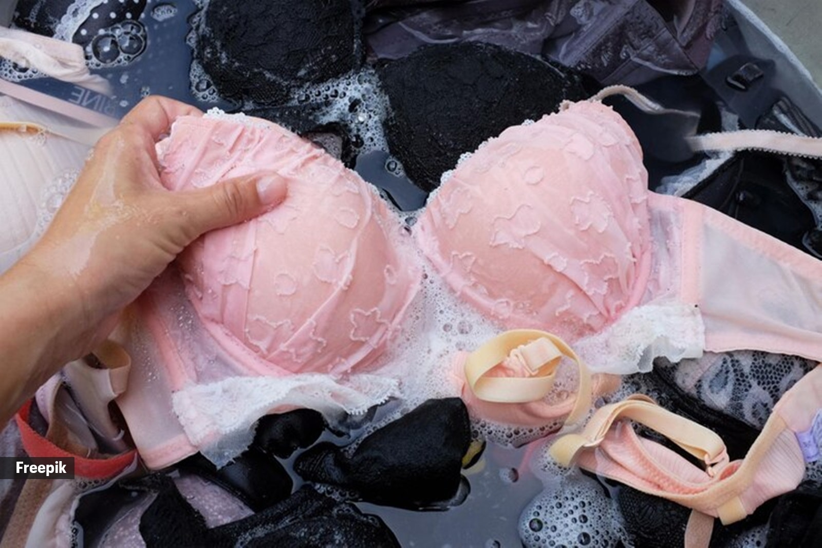 Dip the padding in cool water, reshape it manually, and let it air dry for a natural fix.