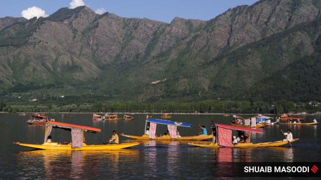 A view of the Dal Lake in Srinagar. kashmir (Express file photo by Shuaib Masoodi)