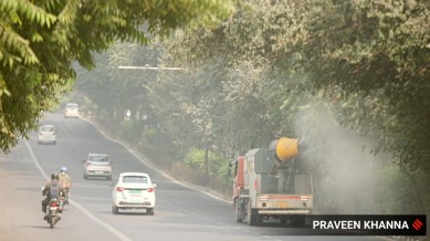 delhi air quality, aqi, air pollution, indian express