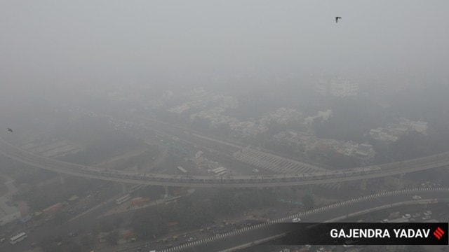 delhi aerial  pollution