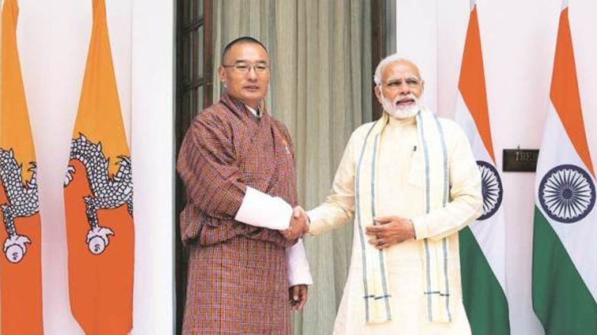 Prime Minister of Bhutan Dasho Tshering Tobgay with modi