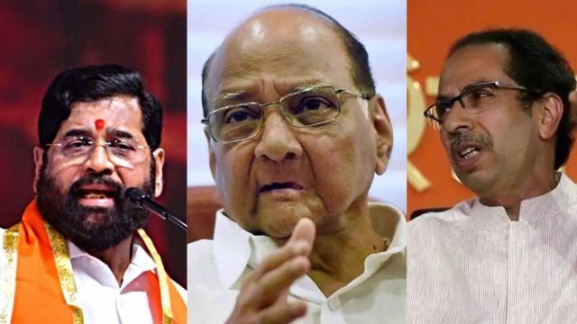 Eknath Shinde, Uddhav Thackeray and Sharad Pawar