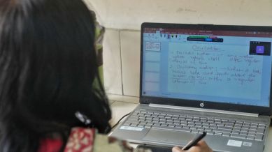 For primary sections at Birla Vidya Niketan, classes are divided into two shifts — pre-lunch and post-lunch — to ensure teachers can give individual attention to students while reducing screen time.