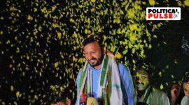 Mamkoottathil defeated BJP’s C Krishna Kumar and CPI(M)-backed independent candidate P Sarin, a Congress leader who moved to Left Democratic Front (LDF) after being denied a seat to contest. (X/@rmamkoottathil)