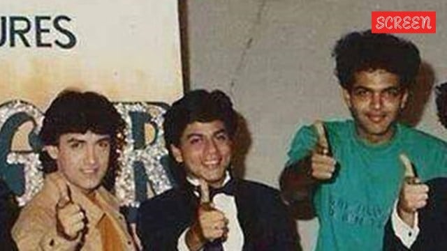 Aamir Khan and Shah Rukh Khan with Ashutosh Gowariker