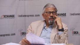 Indian economist Vijay Kelkar during an Idea exchange in Pune.Express Photo By Pavan Khengre