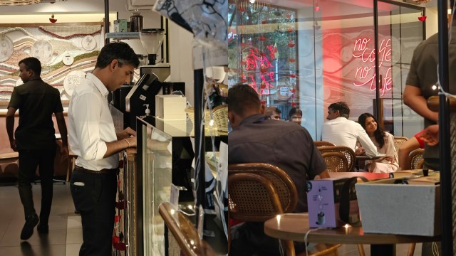 Rishi Sunak spotted with his woman  Akshata Murty astatine  Third Wave Coffee, Jayanagar.